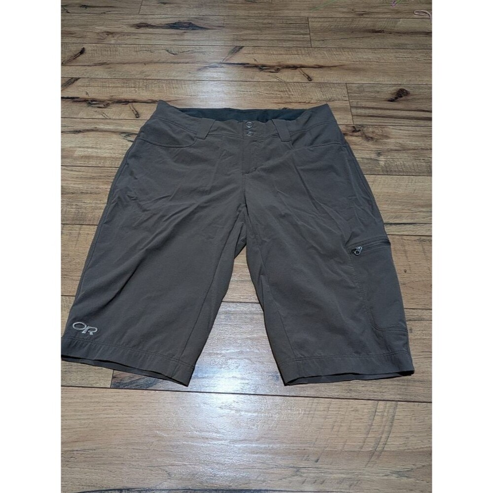 Outdoor Research OR Women's Hiking Shorts Size 8 Gray Stretch Zip Pockets